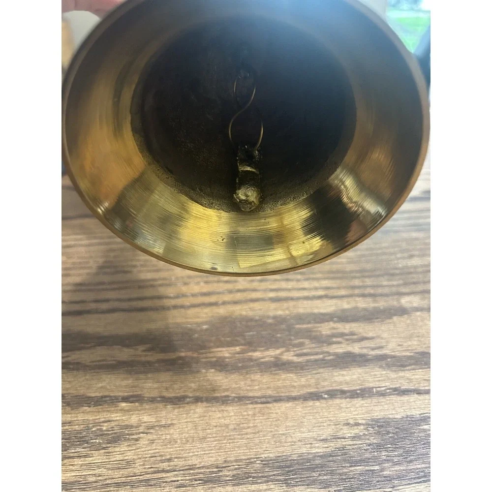Vintage‎ Captain's Bell Solid Brass Nautical Ship Bell w/ Clapper Marine Decor